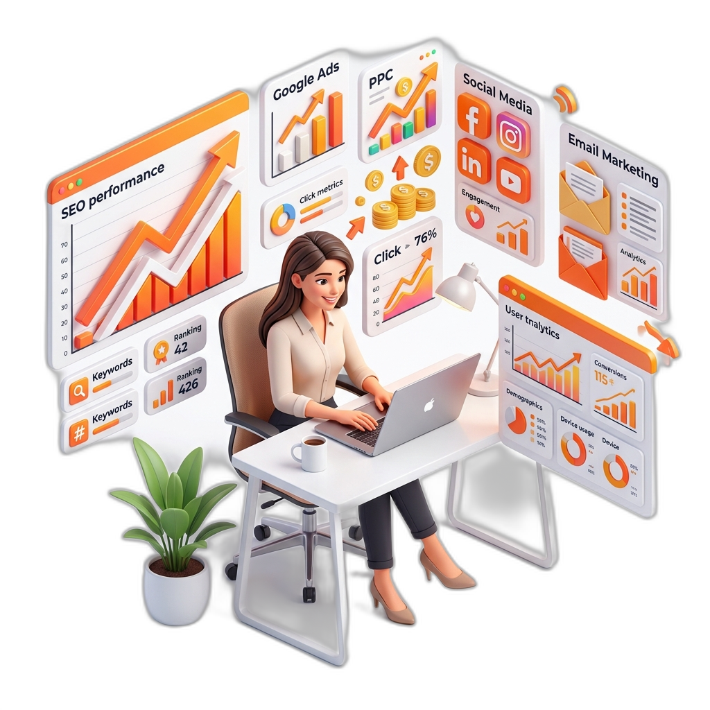 Digital marketing services for small businesses — SEO, PPC, Social Media, Content Marketing